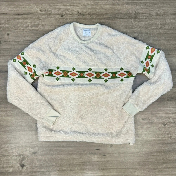 Urban Outfitters sherpa Southwestern style sweatshirt mens medium crew fall cozy - Picture 1 of 8